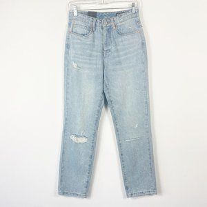 NWT BLANK NYC Jeans Sustainable The Madison Crop Medium Wash Distressed Jeans 26
